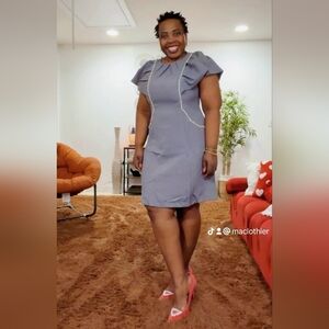 Gracia Elegant Gray Dress